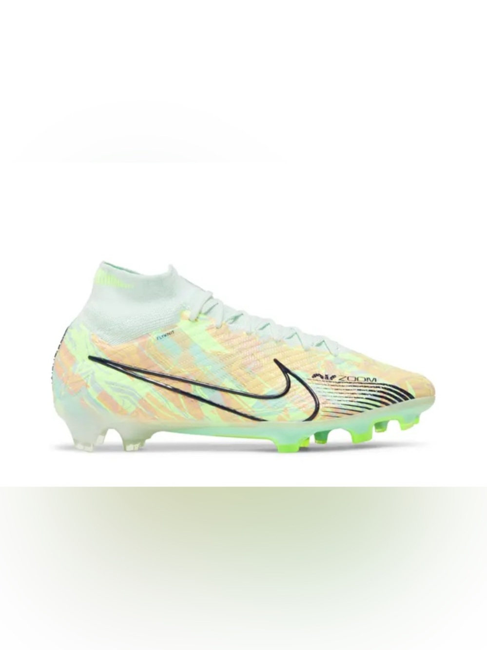 Nike mercurial Iridescent Light Green and Black Soccer Cleats